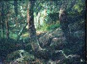 Antonio Parreiras Interior of a forest oil painting reproduction